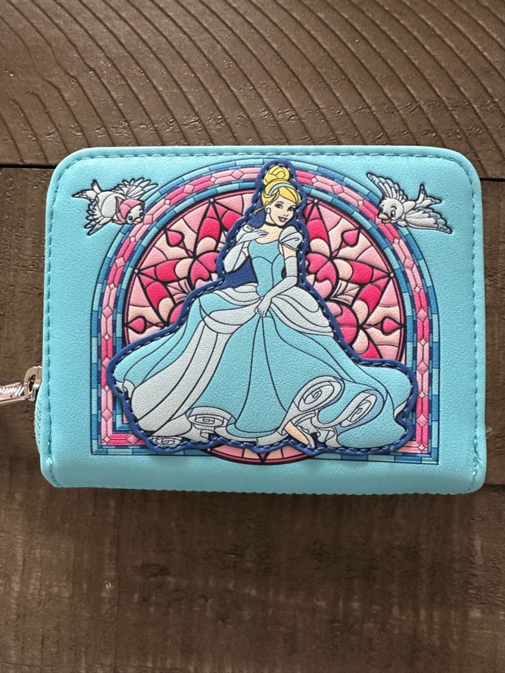 Loungefly Disney Cinderella Stained Glass Portrait Zip-Around Wallet-A BL Excl.